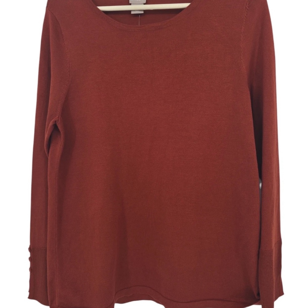 Chico's Brick Red Long Sleeve Top